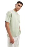 [ONLY & SONS] ONLY & SONS waffle knit t-shirt in sage green XL Swamp
