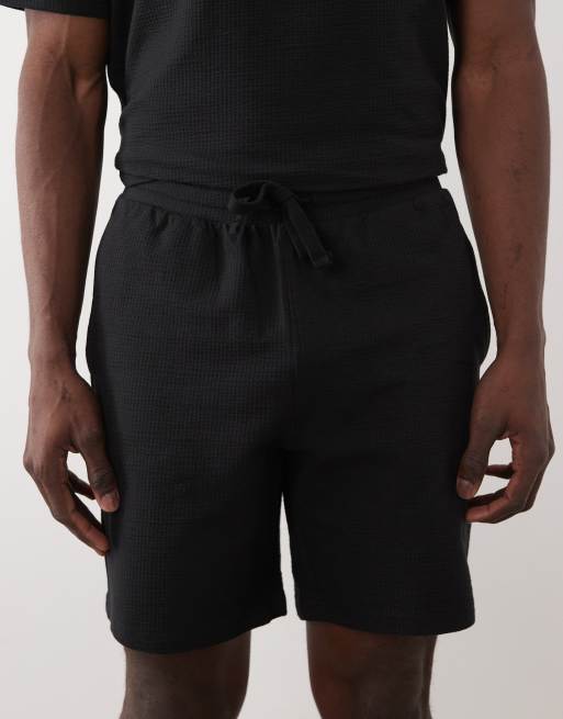ONLY & SONS waffle short co-ord black, 2 of 5