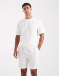[ONLY & SONS] ONLY & SONS waffle shorts in white (part of a set) XL Cloud dancer