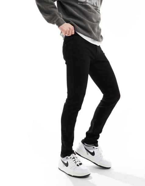 Only & Sons warp skinny fit jeans in black - view 1
