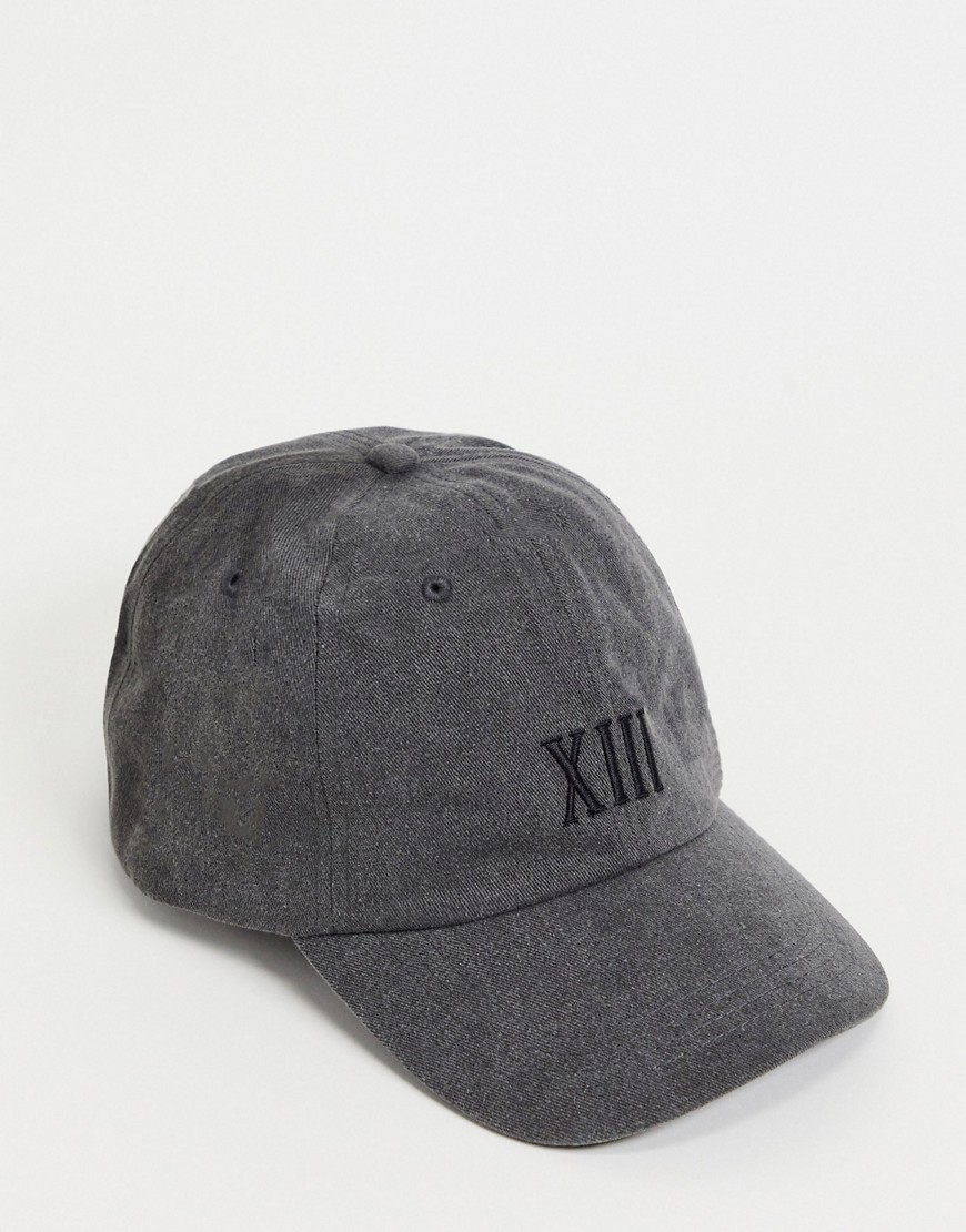 Only & Sons washed cap in gray-Grey