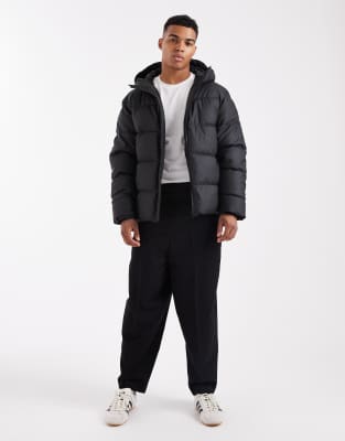 Only & Sons Water-resistant Puffer Coat In Black