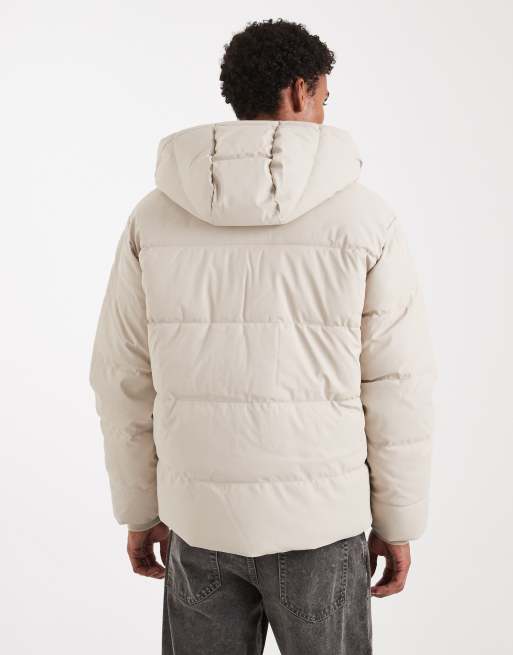 ONLY & SONS water resistant puffer coat in cream, 3 of 5