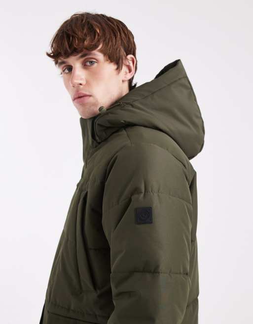 ONLY & SONS – Wattierter Parka in Dunkelgrün, 4 von 5