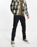 [ONLY & SONS] Only & Sons Weft regular fit jeans in clean black W28 L32 Black Denim