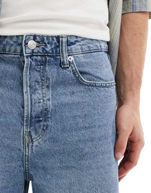 ONLY & SONS – Weite Jeansshorts in heller Waschung, 5 von 5