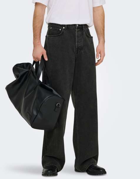 ONLY & SONS Wide-fit jeans in washed black - view 1