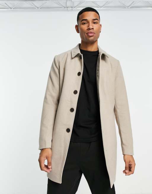 Only & sons shop wool trench coat