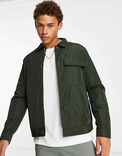 Only & Sons worker jacket in khaki | ASOS