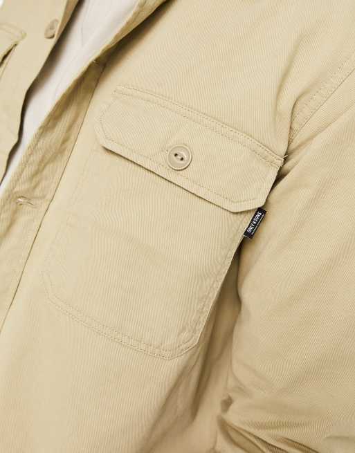 Only & Sons worker overshirt in beige, 2 of 4