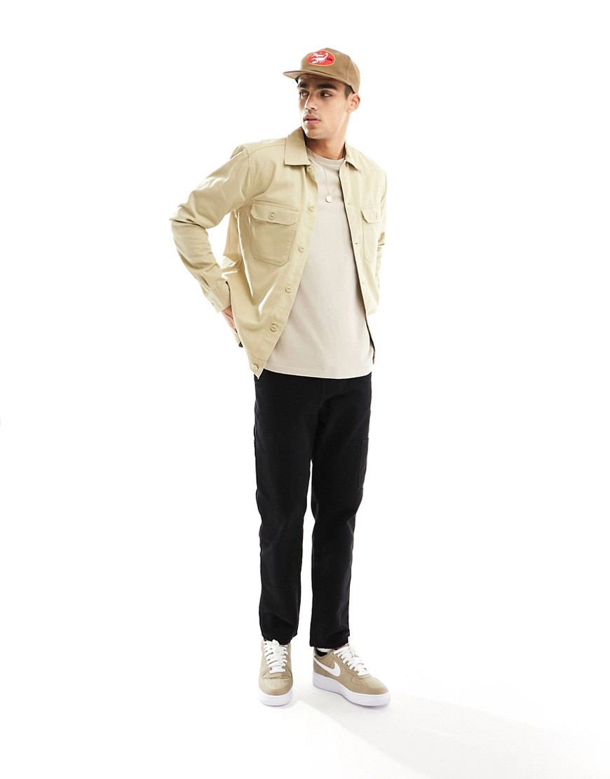 Only & Sons Worker Overshirt In Beige-neutral