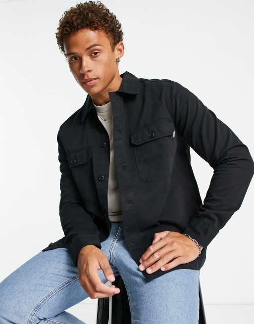 Only & Sons worker overshirt in black | ASOS