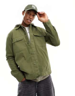 Only & Sons Worker Overshirt In Green