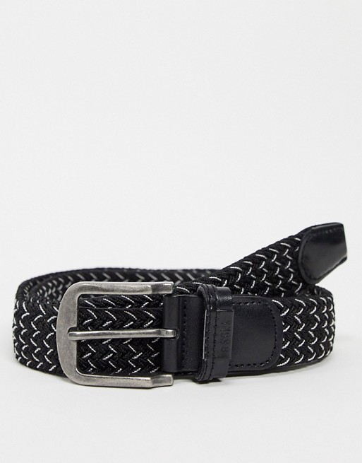 Only & Sons woven belt in black