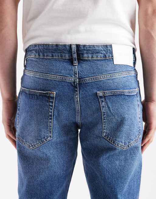 ONLY & Sons - Yoke - Toelopende jeans in mid-wash, 4 van 5