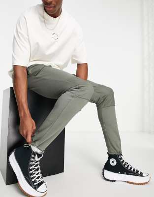 Only & Sons - Zakelijke broek van katoenen jersey in grijs