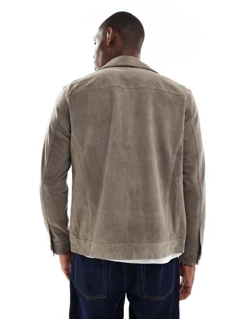 ONLY & SONS – Zamszowa kurtka w kolorze taupe, 3 z 5