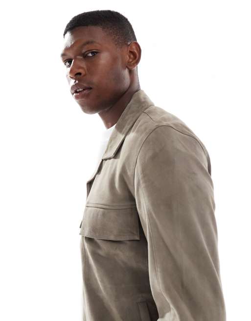 ONLY & SONS – Zamszowa kurtka w kolorze taupe, 4 z 5