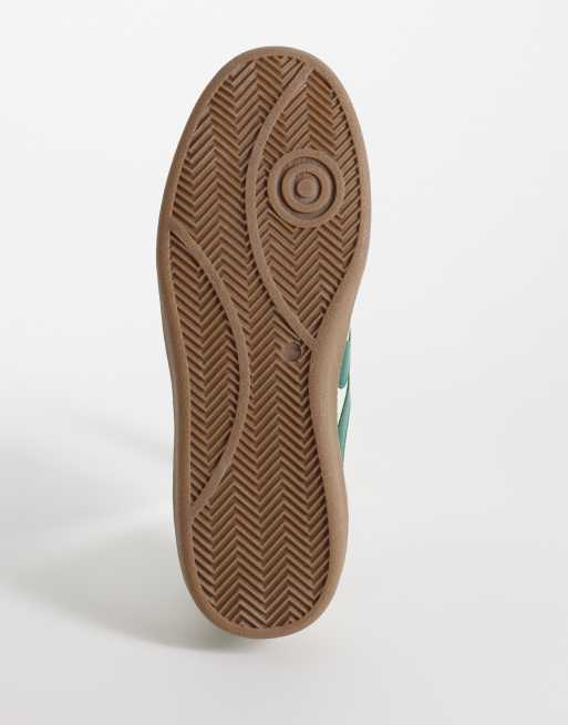 ONLY & SONS - zapatillas bajas con suela de goma en crema y verde, 4 de 5