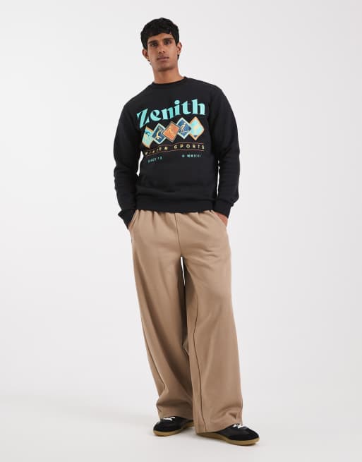 ONLY & SONS zenith print sweatshirt in black, 2 of 5