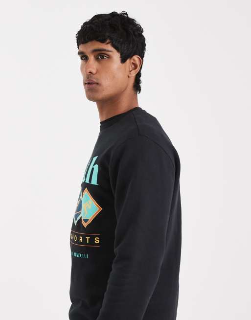 ONLY & SONS zenith print sweatshirt in black, 3 of 5