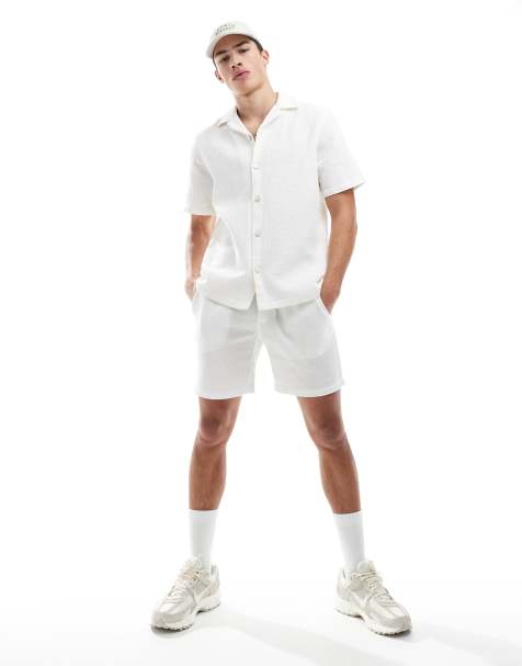 Only & Sons – Zestaw o waflowej fakturze w kremowym kolorze - view 1