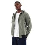 [ONLY & SONS] ONLY & SONS zip through soft shell bomber jacket in grey 2XL Castor gray