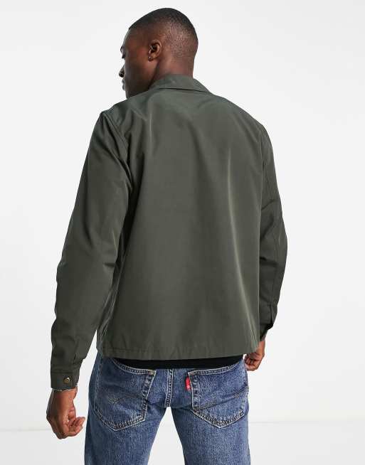 Only & Sons zip through worker jacket with chest pockets in khaki, 2 of 4