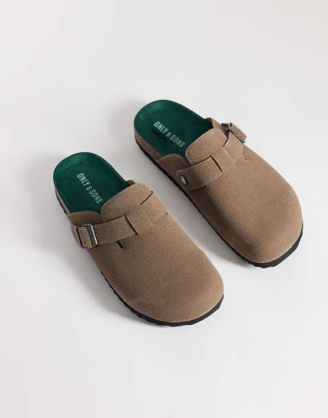 ONLY & SONS - Zoccoli in camoscio sintetico greige con fibbia - view 1