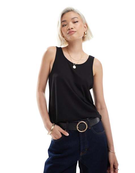 ONLY - Sort løstsiddende tanktop - view 1