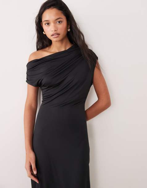 ONLY - Sort og stram midaxikjole med offshoulder-snit og bodycon-pasform - view 1