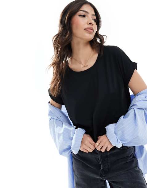 Only - Sort T-shirt med rund hals - view 1