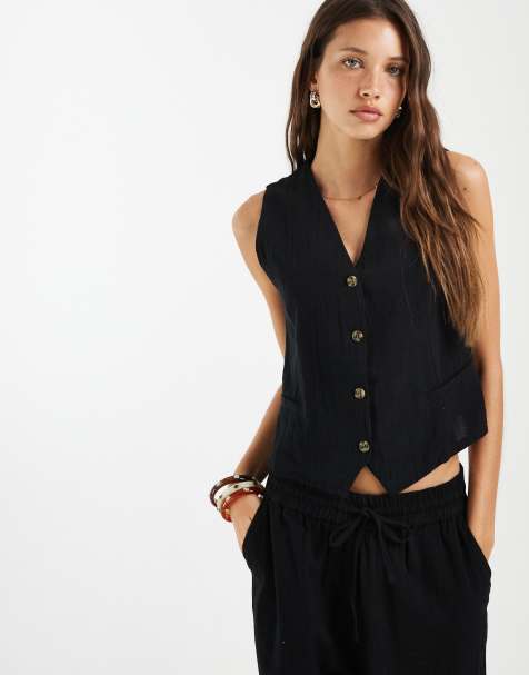 ONLY - Sort vest i hørlook - view 1