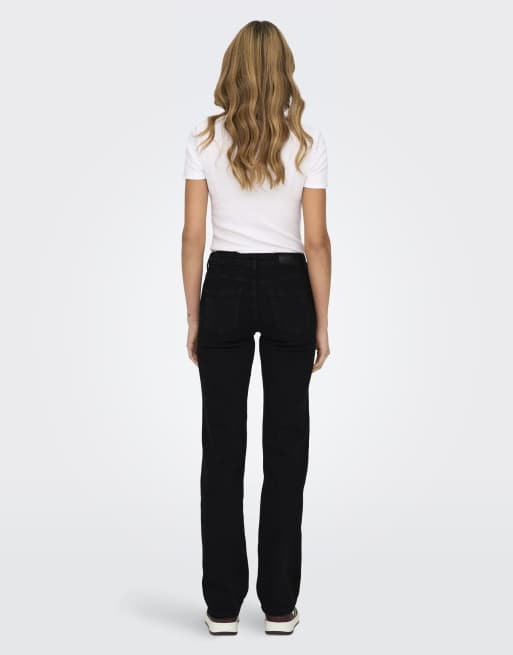 ONLY - Sorte jeans med lige ben, 2 af 5
