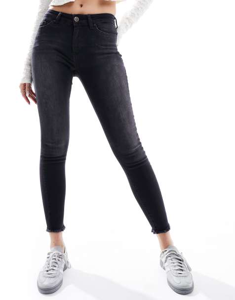 ONLY - Sorte skinny-jeans i ankellængde - view 1