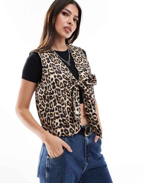 ONLY – Steppweste mit Leopardenmuster - view 1