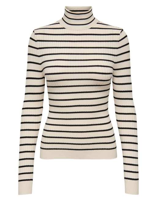 ONLY stickad pullover i vitgrå, 6 av 7