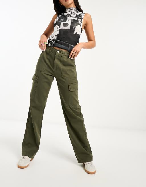 KUWALLATEE Women's '90s Cargo Wide Leg Pants