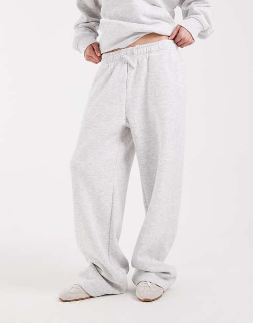 ONLY straight leg jersey joggers co-ord in light grey, 2 of 5