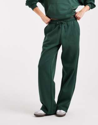 Only Straight Leg Jersey Sweatpants In Green