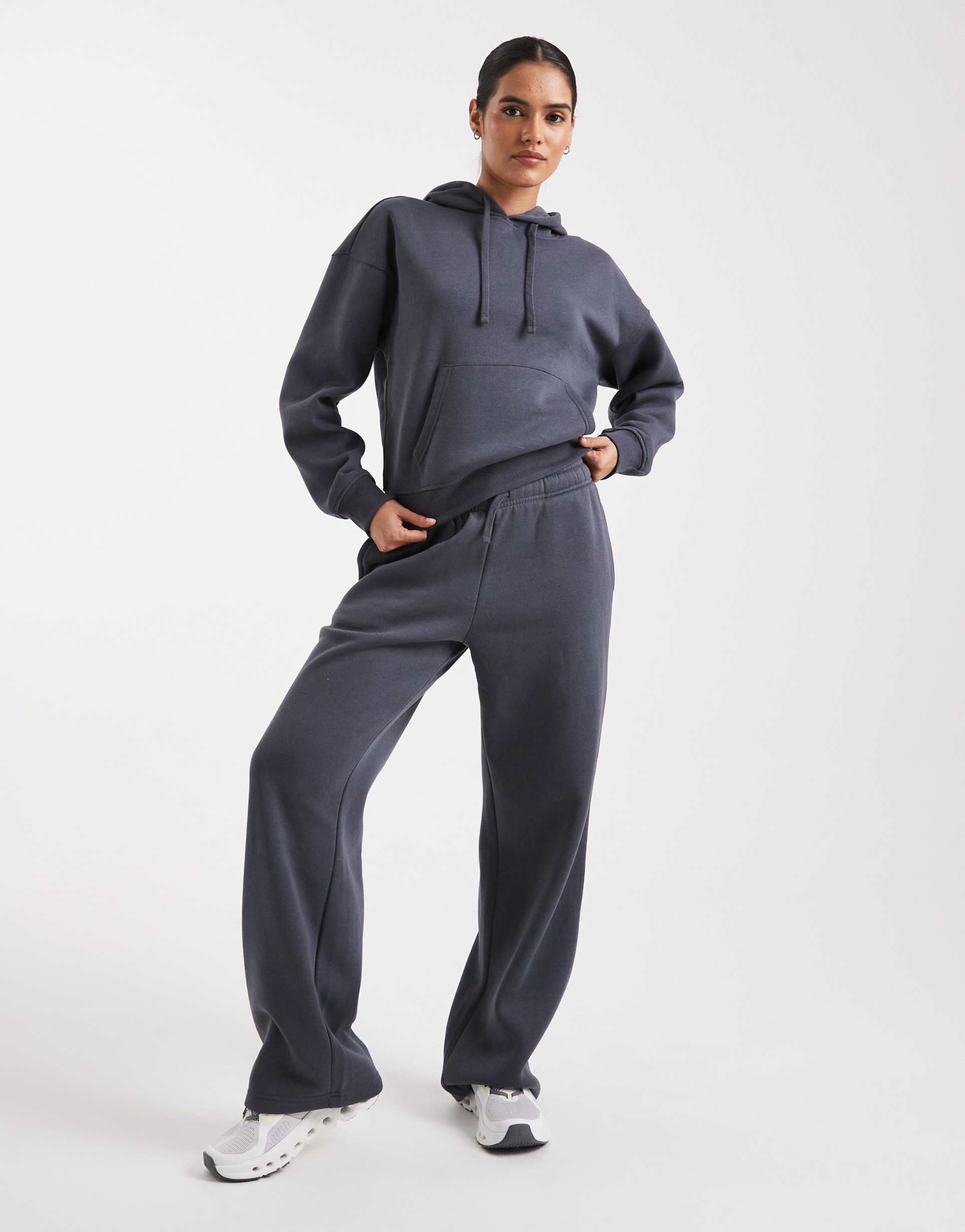 only straight leg jersey sweatpants in ombre blue - part of a set