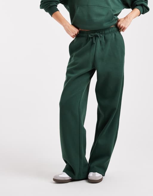 ONLY straight leg jersey trackies in dark green (part of a set), 2 of 5