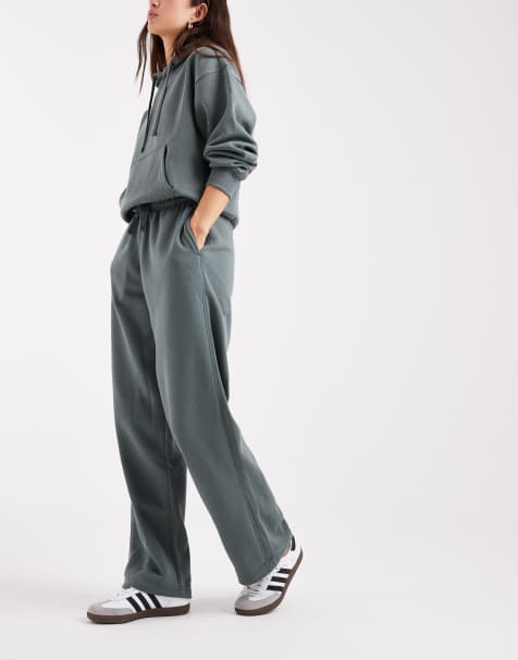 ONLY straight leg jersey trackies in green (part of a set) - view 1