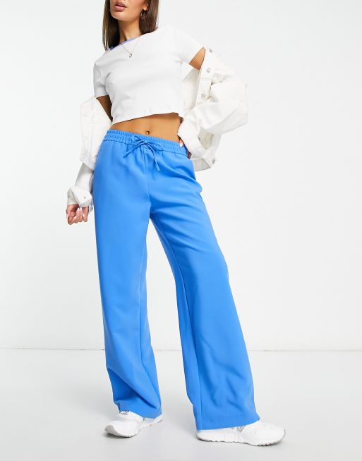 ONLY straight leg trouser in bright blue | ASOS