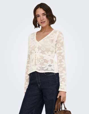 Strickjacke in Birkenweiß-Neutral Neutral 38