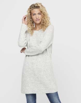 ONLY – Strickkleid in Hellgrau - view 1