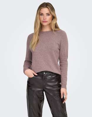 ONLY - Strickpullover in Rosé-Braun-Rosa