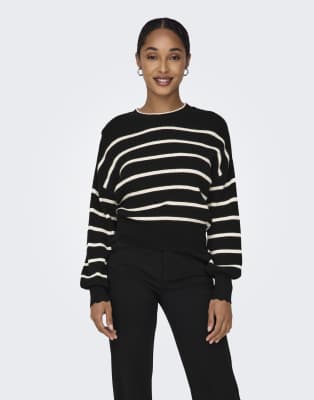 Only - Strickpullover in Schwarz