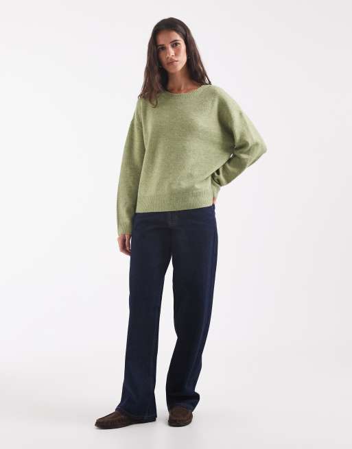 ONLY Strickpullover mit Rundhalsausschnitt in Grün, 4 von 4