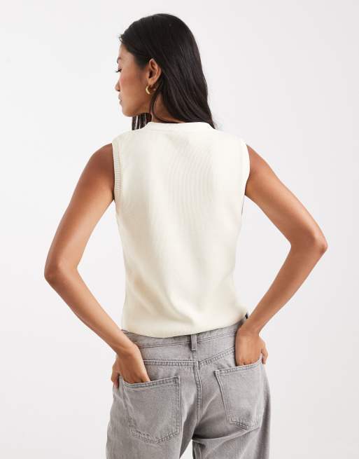 ONLY – Strickweste in Buttermilchweiß, 4 von 4